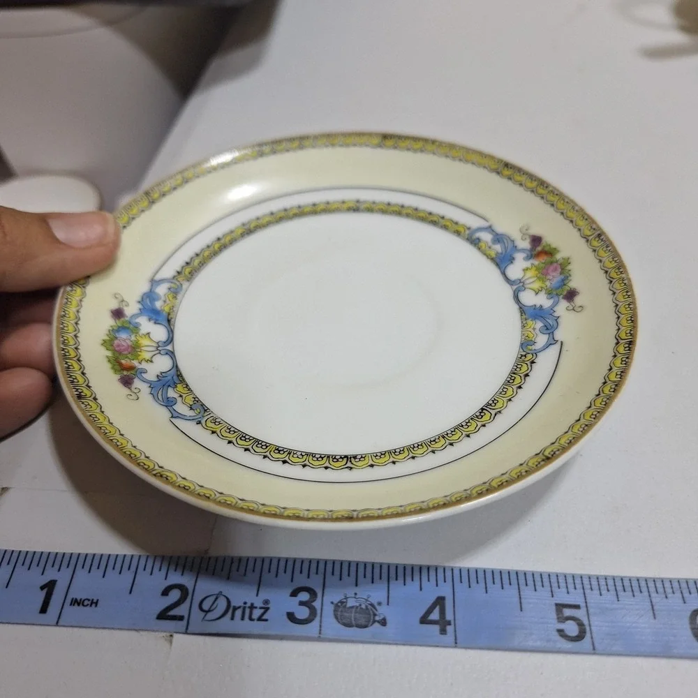 Antique Noritake Malvern Hand Painted Sugar Bowl Creamer Underplate Japan M Mark